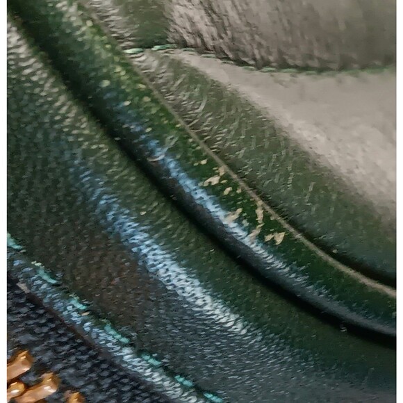 Coach Jes C1569 Green Puffy Linear Quilted Leather Crossbody Purse Camera Bag - Picture 11 of 16